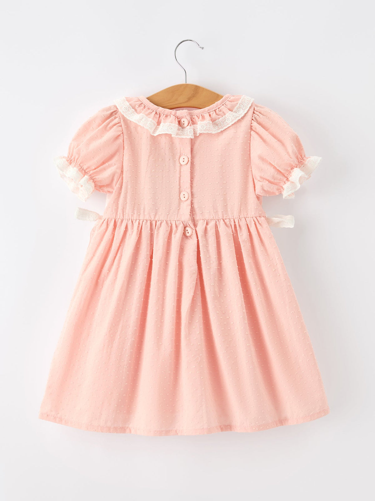 Western Horse Embroidery Girls Dress Lace Petals Collar Puff Sleeve - Rylee Faith Designs - Flyclothing LLC