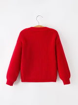 Mom and Me Winter Christmas Red "merry" Pullover Sweater - Rylee Faith Designs - Flyclothing LLC