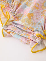 Yellow Bow Smocked Floral Baby Bubble - Rylee Faith Designs - Flyclothing LLC