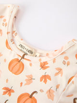 Halloween Thanksgiving Pumpkin Girls Dress Long Sleeve - Rylee Faith Designs - Flyclothing LLC