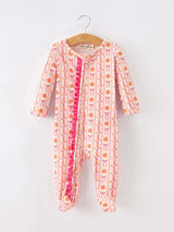 Halloween Thanksgiving Pumpkin Bow Baby Sleeper