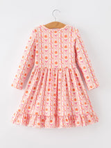 Halloween Thanksgiving Pumpkin Bow Pocket Girls Dress - Rylee Faith Designs - Flyclothing LLC