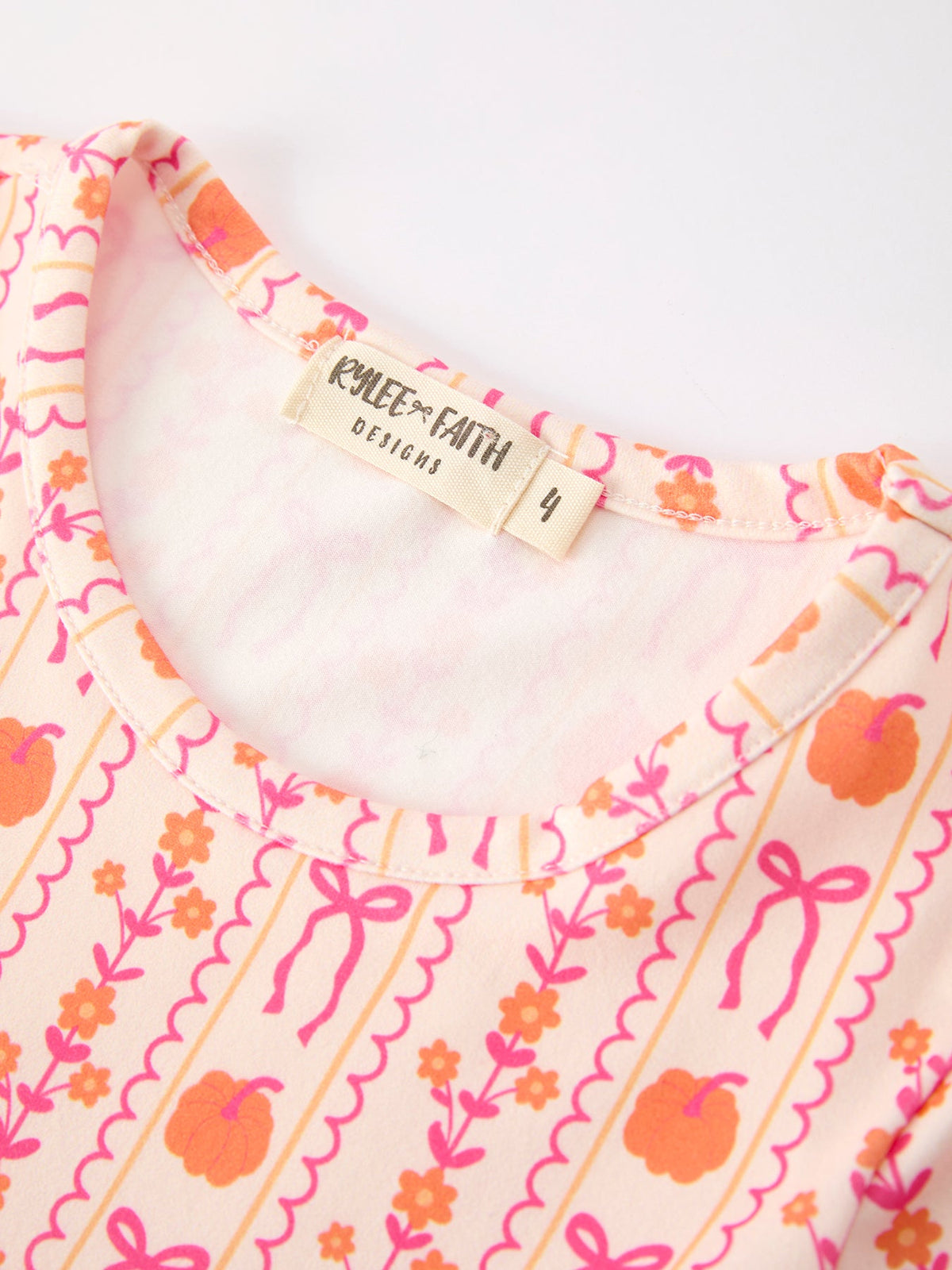 Halloween Thanksgiving Pumpkin Bow Pocket Girls Dress - Rylee Faith Designs - Flyclothing LLC