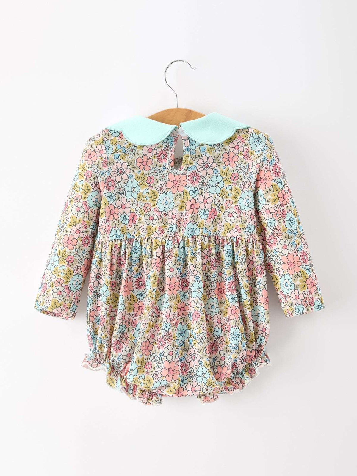 Mint Floral Baby Bubble Petals Collar