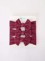 Baby Girl Bow Headband Same Color 3 Piece Set - Rylee Faith Designs - Flyclothing LLC