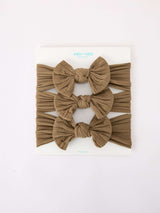 Baby Girl Bow Headband Same Color 3 Piece Set - Rylee Faith Designs - Flyclothing LLC