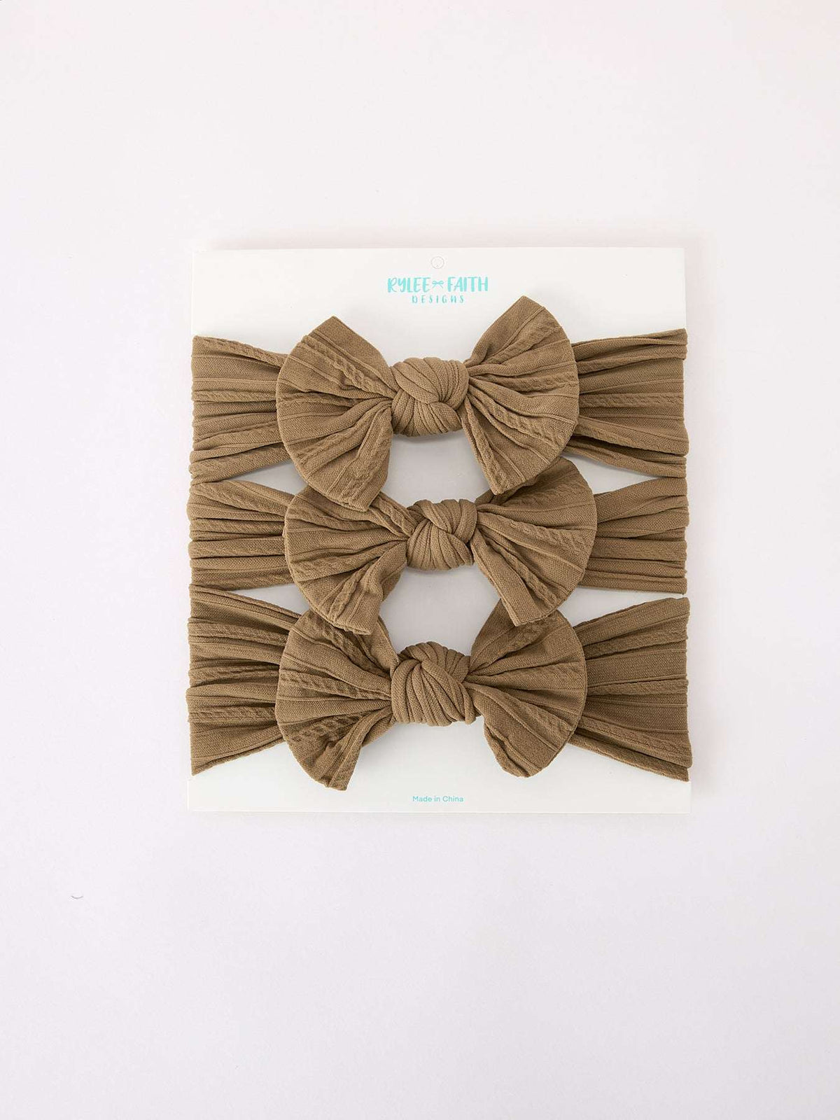 Baby Girl Bow Headband Same Color 3 Piece Set - Rylee Faith Designs - Flyclothing LLC