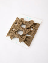 Baby Girl Bow Headband Same Color 3 Piece Set - Rylee Faith Designs - Flyclothing LLC