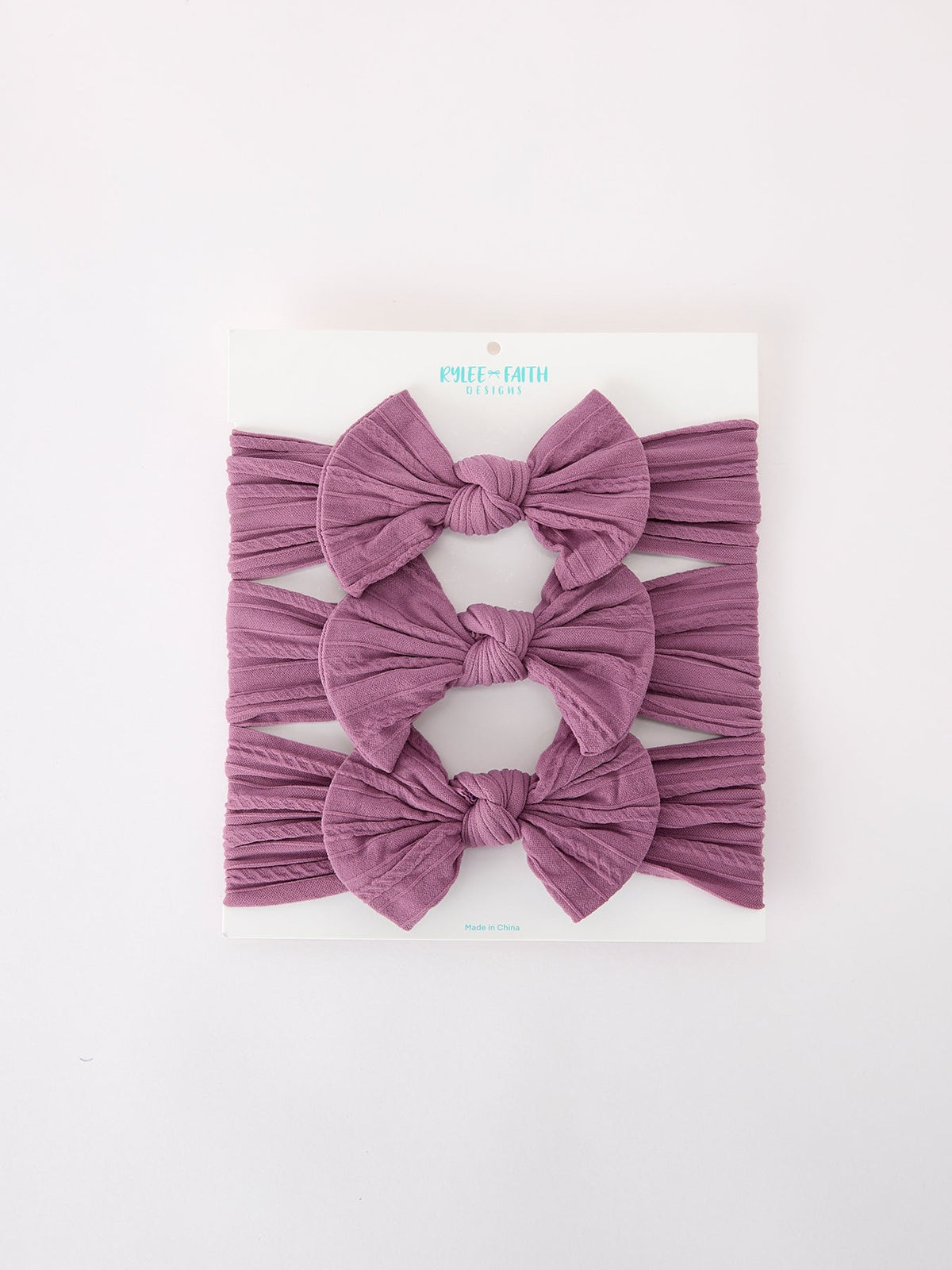 Baby Girl Bow Headband Same Color 3 Piece Set - Rylee Faith Designs - Flyclothing LLC