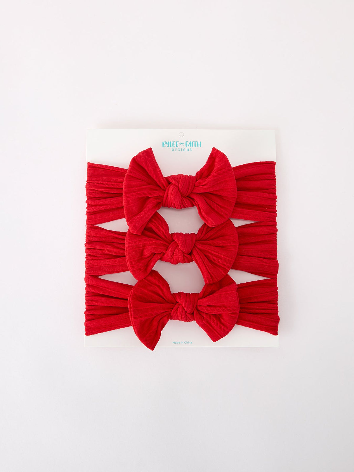 Baby Girl Bow Headband Same Color 3 Piece Set - Rylee Faith Designs - Flyclothing LLC