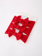 Baby Girl Bow Headband Same Color 3 Piece Set - Rylee Faith Designs - Flyclothing LLC