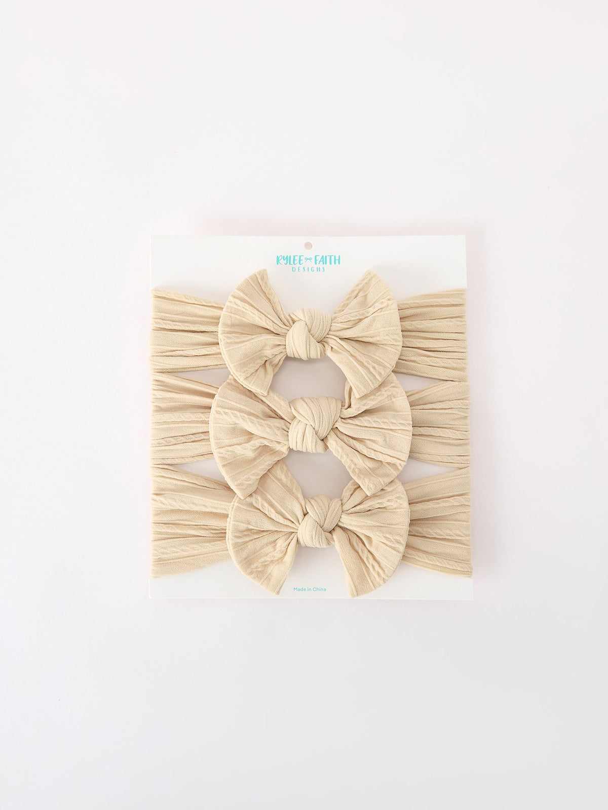 Baby Girl Bow Headband Same Color 3 Piece Set - Rylee Faith Designs - Flyclothing LLC