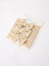 Baby Girl Bow Headband Same Color 3 Piece Set - Rylee Faith Designs - Flyclothing LLC