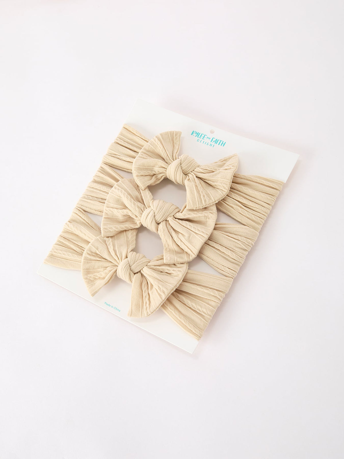Baby Girl Bow Headband Same Color 3 Piece Set - Rylee Faith Designs - Flyclothing LLC