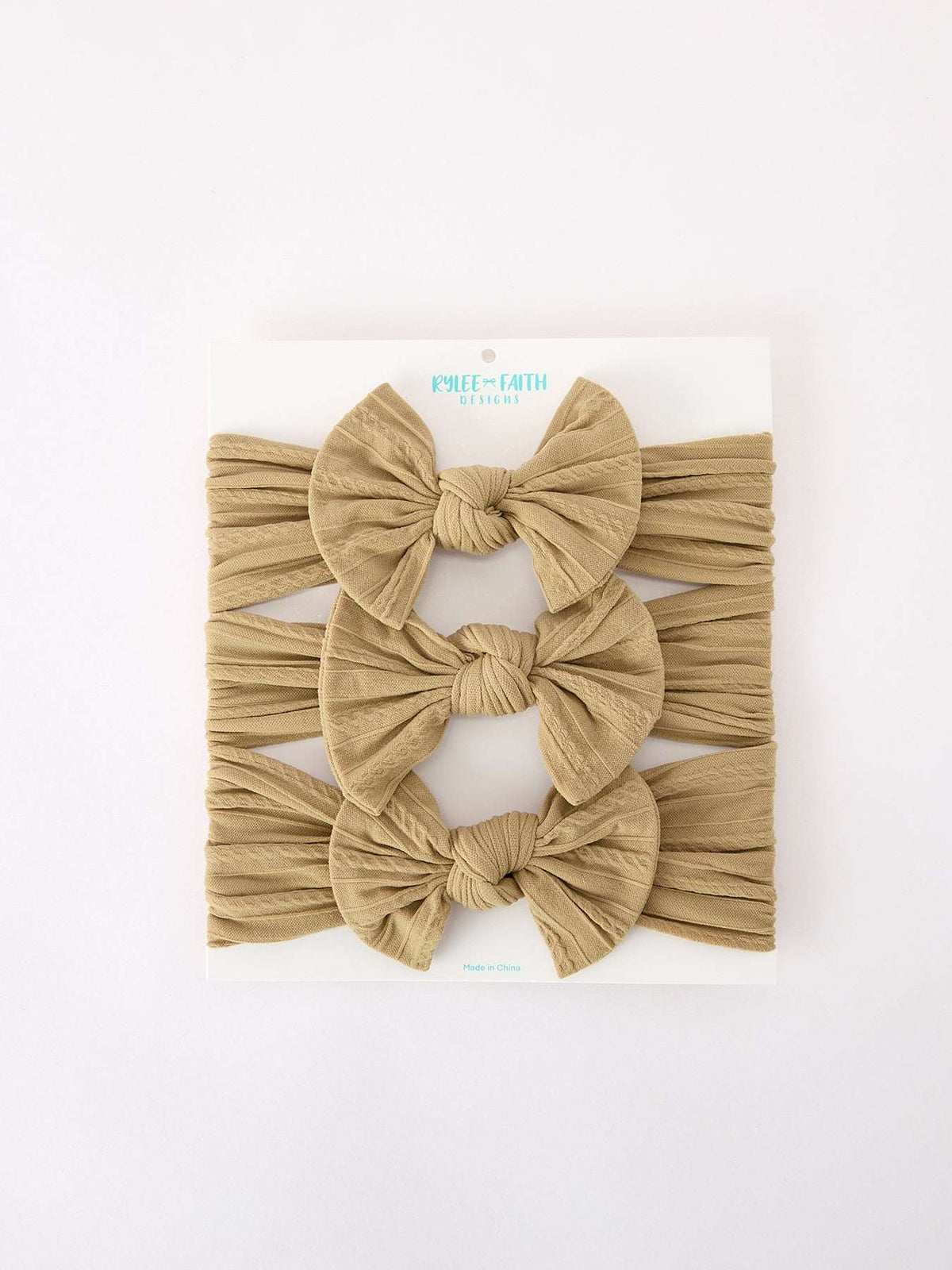 Baby Girl Bow Headband Same Color 3 Piece Set - Rylee Faith Designs - Flyclothing LLC