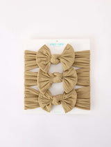Baby Girl Bow Headband Same Color 3 Piece Set - Rylee Faith Designs - Flyclothing LLC
