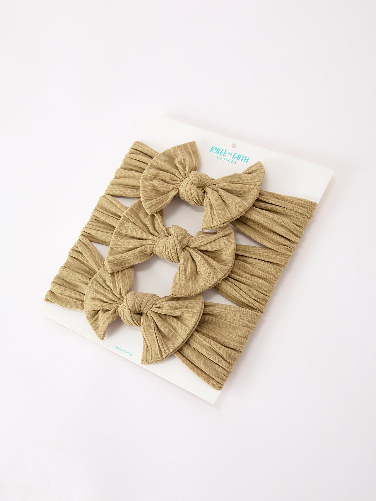 Baby Girl Bow Headband Same Color 3 Piece Set - Rylee Faith Designs - Flyclothing LLC