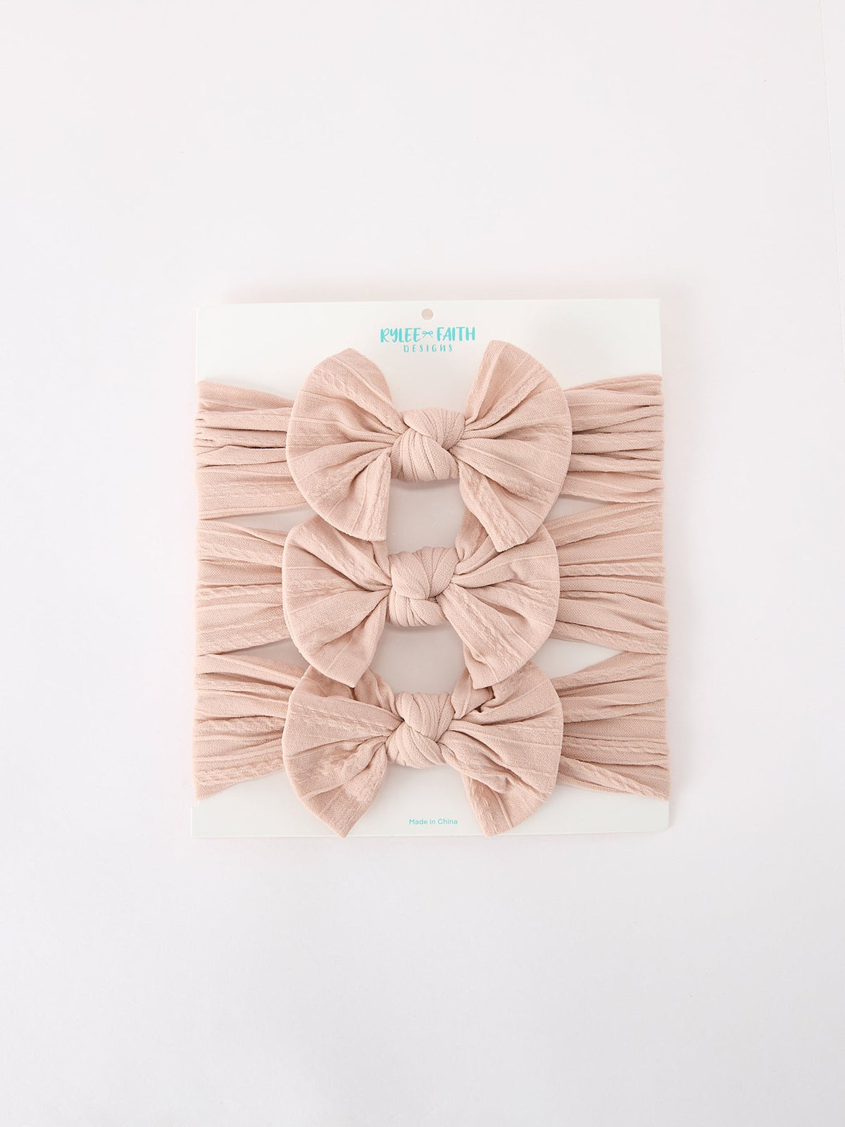Baby Girl Bow Headband Same Color 3 Piece Set - Rylee Faith Designs - Flyclothing LLC