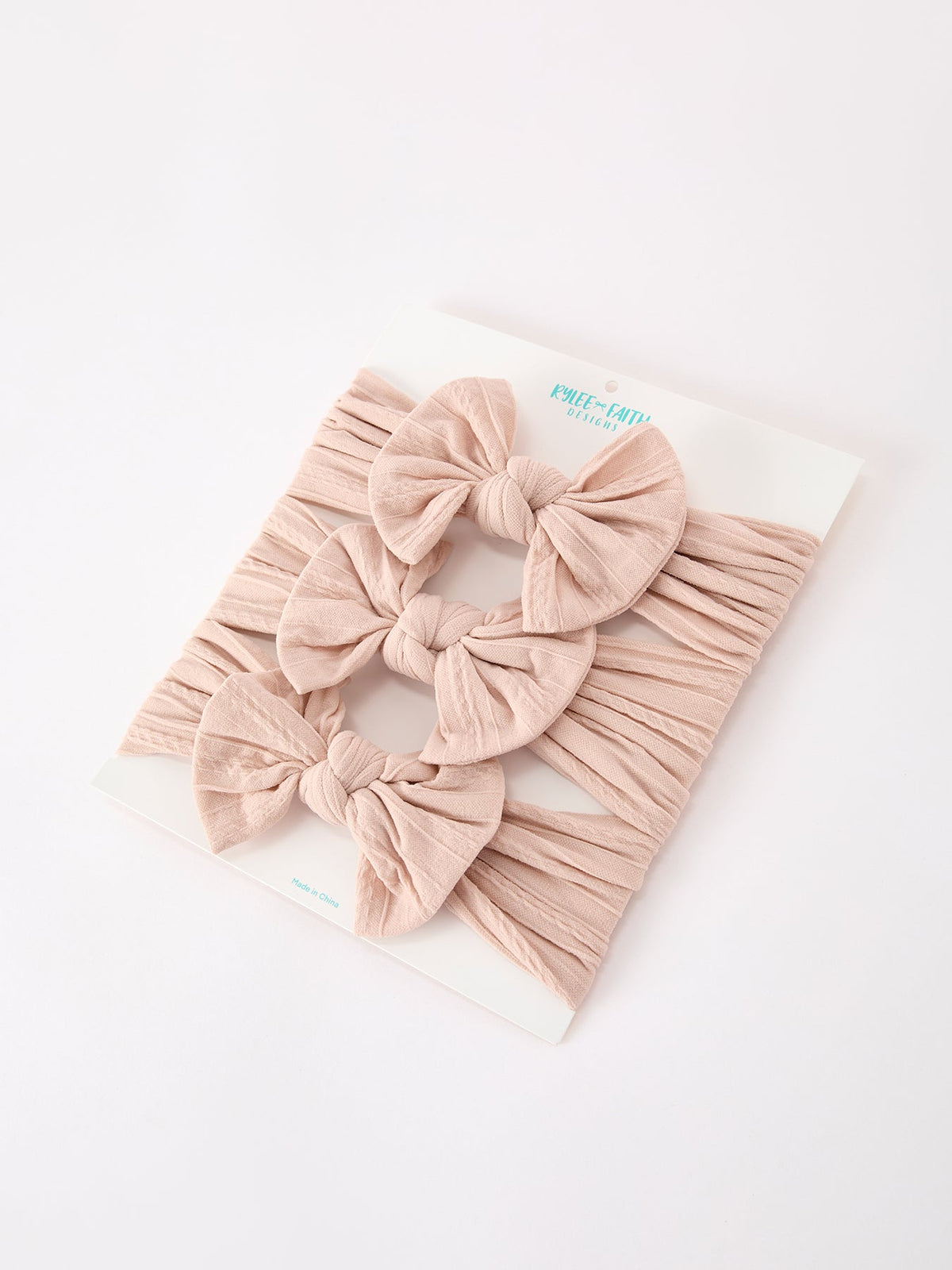 Baby Girl Bow Headband Same Color 3 Piece Set - Rylee Faith Designs - Flyclothing LLC