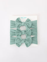 Baby Girl Bow Headband Same Color 3 Piece Set - Rylee Faith Designs - Flyclothing LLC