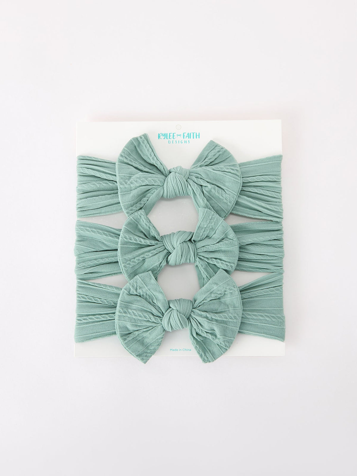 Baby Girl Bow Headband Same Color 3 Piece Set - Rylee Faith Designs - Flyclothing LLC
