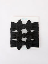 Baby Girl Bow Headband Same Color 3 Piece Set - Rylee Faith Designs - Flyclothing LLC