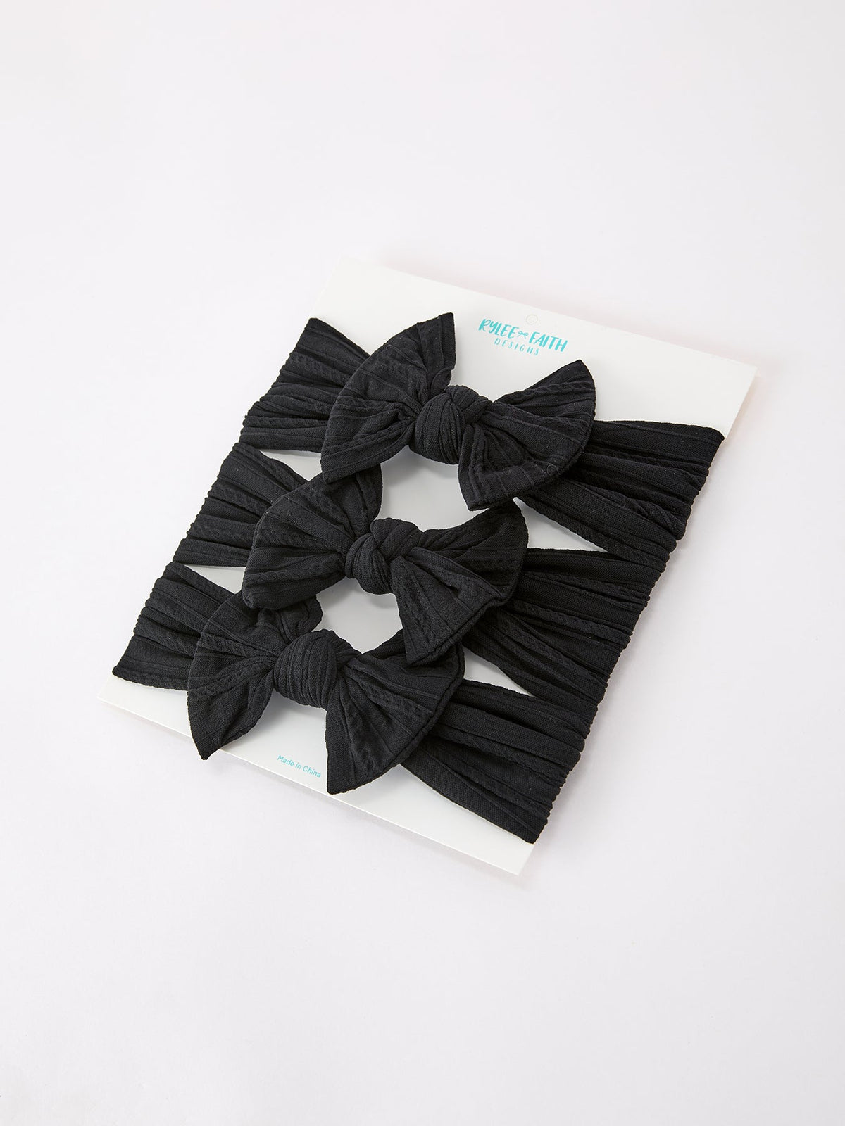 Baby Girl Bow Headband Same Color 3 Piece Set - Rylee Faith Designs - Flyclothing LLC