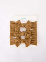 Baby Girl Bow Headband Same Color 3 Piece Set - Rylee Faith Designs - Flyclothing LLC