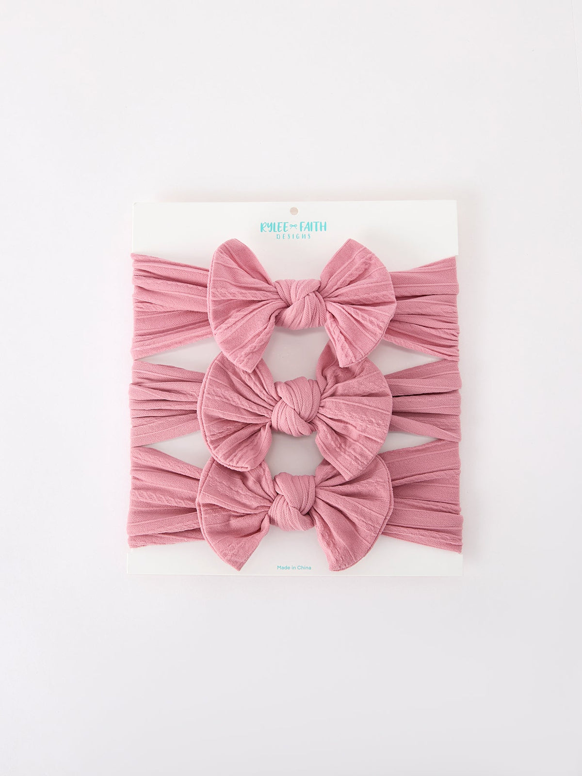 Baby Girl Bow Headband Same Color 3 Piece Set - Rylee Faith Designs - Flyclothing LLC