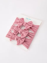 Baby Girl Bow Headband Same Color 3 Piece Set - Rylee Faith Designs - Flyclothing LLC