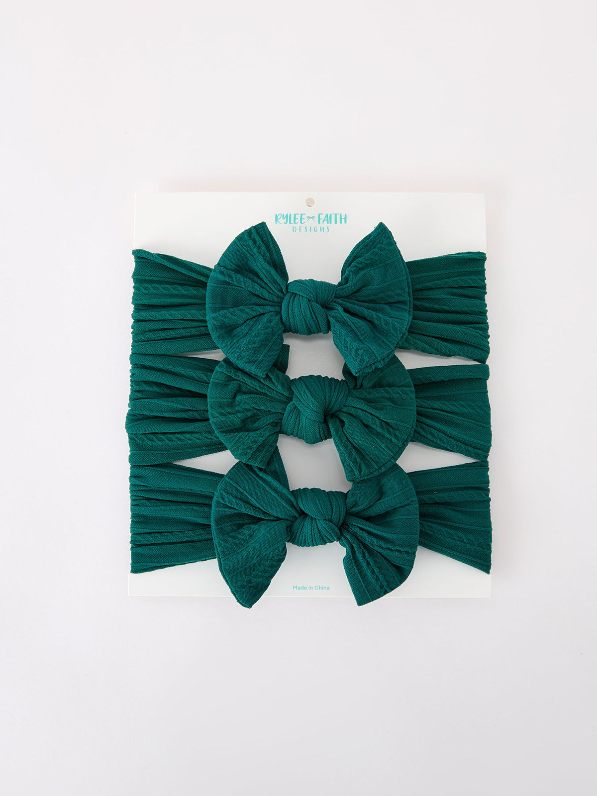 Baby Girl Bow Headband Same Color 3 Piece Set - Rylee Faith Designs - Flyclothing LLC