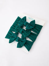 Baby Girl Bow Headband Same Color 3 Piece Set - Rylee Faith Designs - Flyclothing LLC