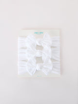 Baby Girl Bow Headband Same Color 3 Piece Set - Rylee Faith Designs - Flyclothing LLC