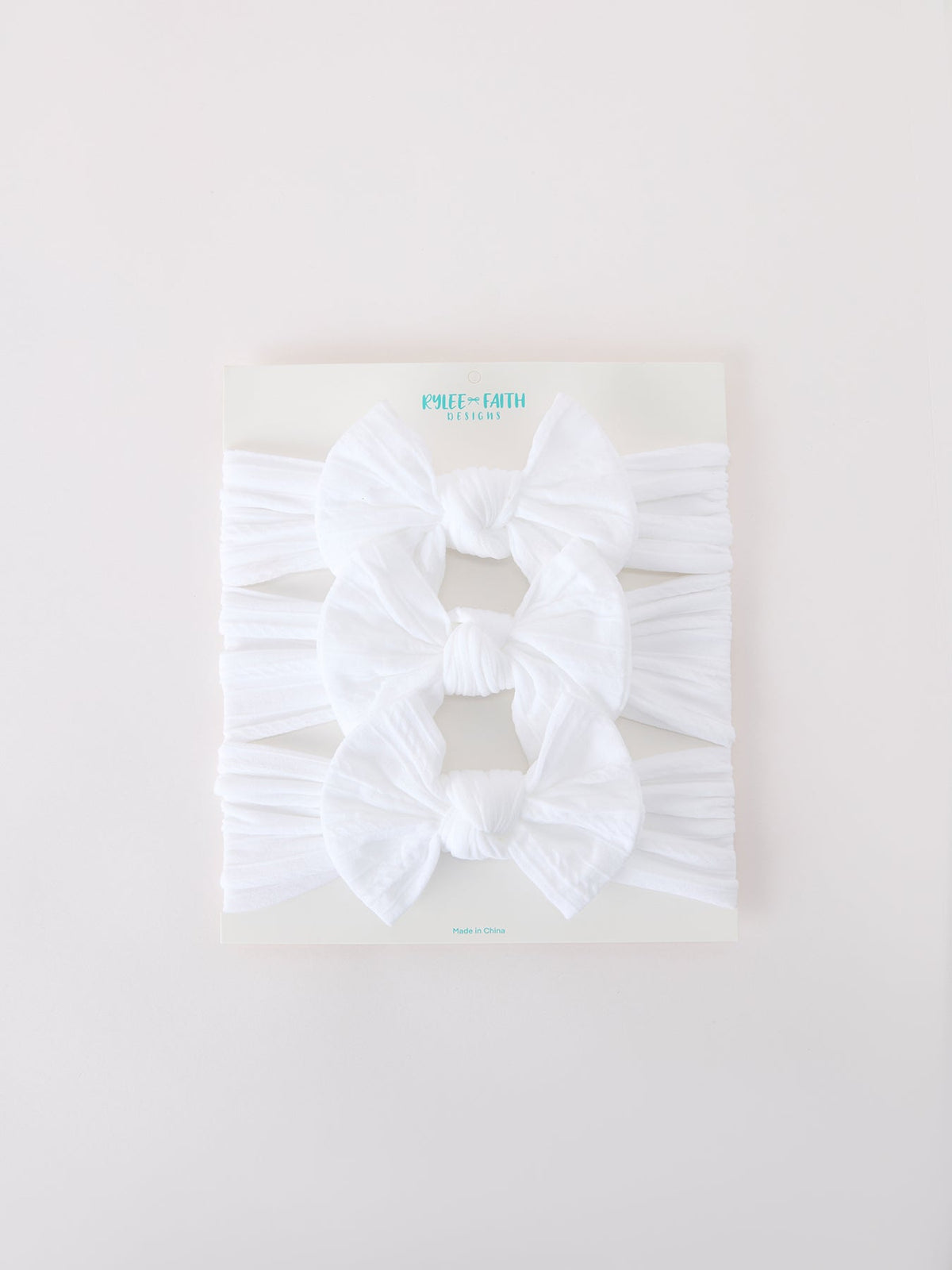Baby Girl Bow Headband Same Color 3 Piece Set - Rylee Faith Designs - Flyclothing LLC