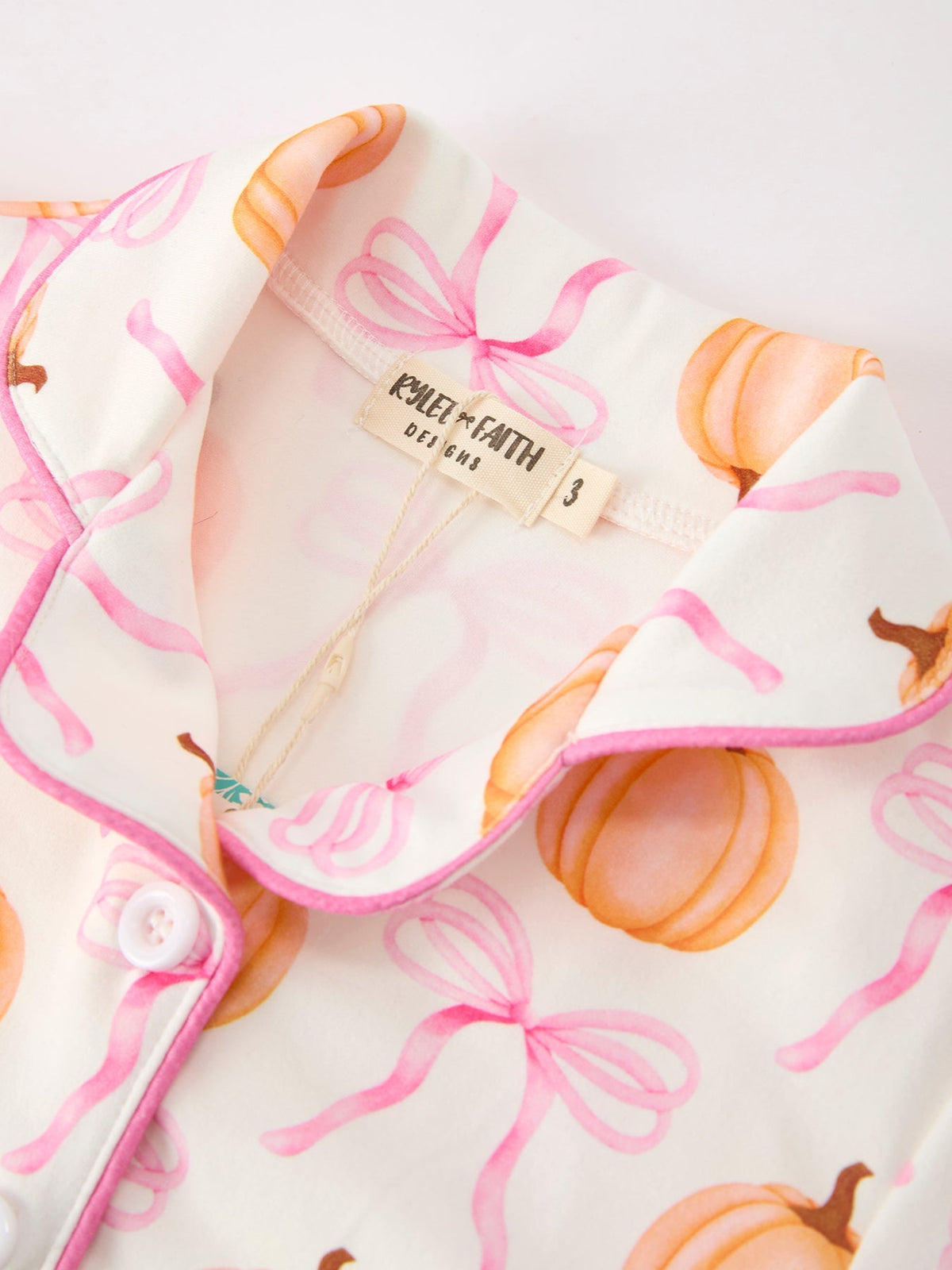 Halloween Thanksgiving Pumpkin Bow Fur Pajama Set - Rylee Faith Designs - Flyclothing LLC