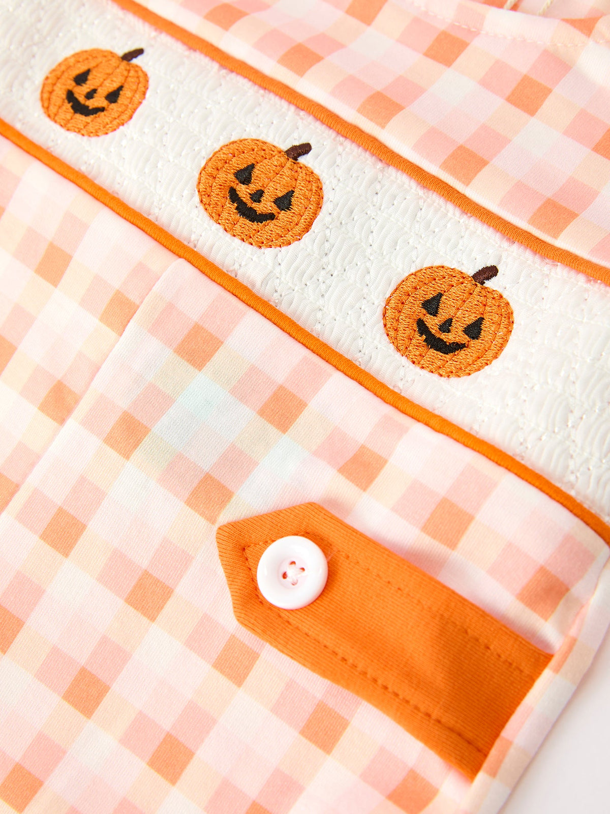 Halloween Pumpkin Plaid Boys JonJon - Rylee Faith Designs - Flyclothing LLC