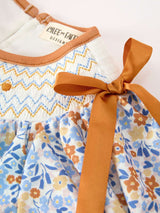 Fall Floral Smocked Girls Dress - Rylee Faith Designs - Flyclothing LLC