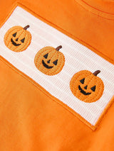 Halloween Pumpkin Plaid Boys Pants Set