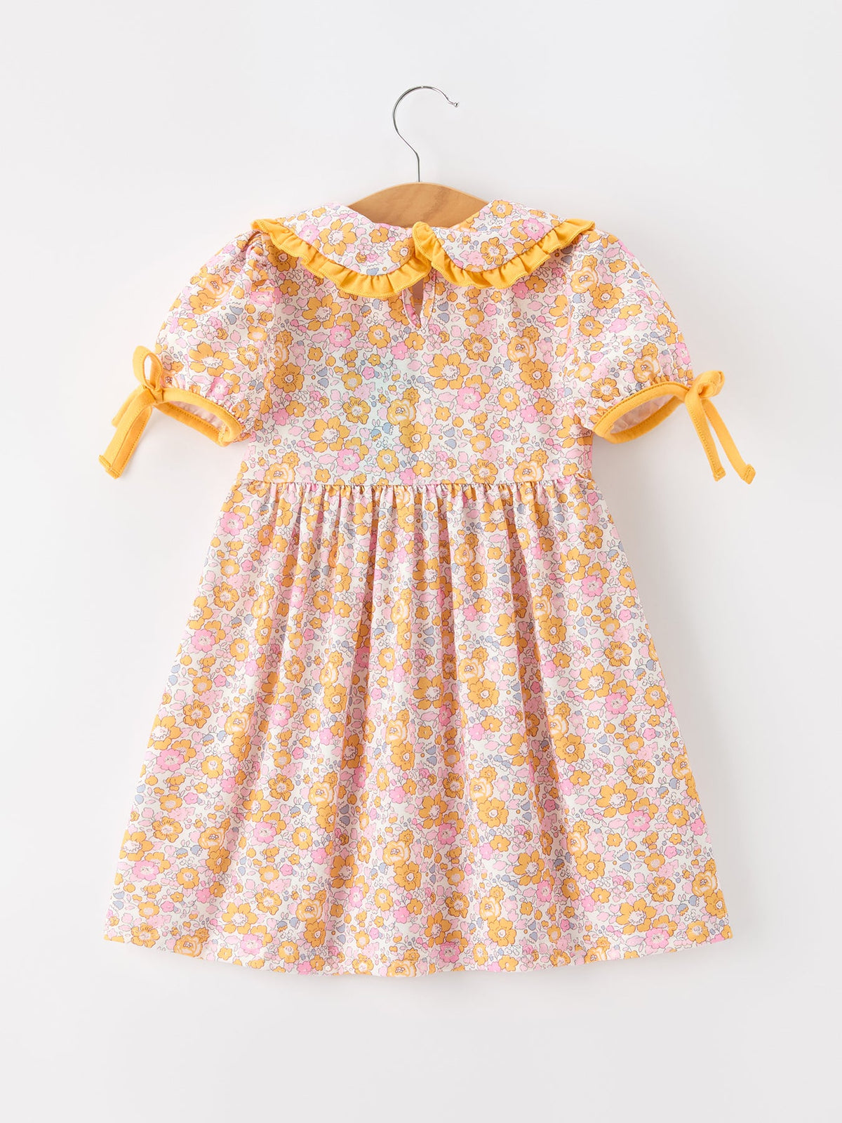 Halloween Pumpkin Floral Girls Dress - Rylee Faith Designs - Flyclothing LLC