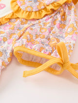 Halloween Pumpkin Floral Girls Dress - Rylee Faith Designs - Flyclothing LLC