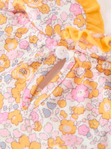Halloween Pumpkin Floral Girls Dress - Rylee Faith Designs - Flyclothing LLC