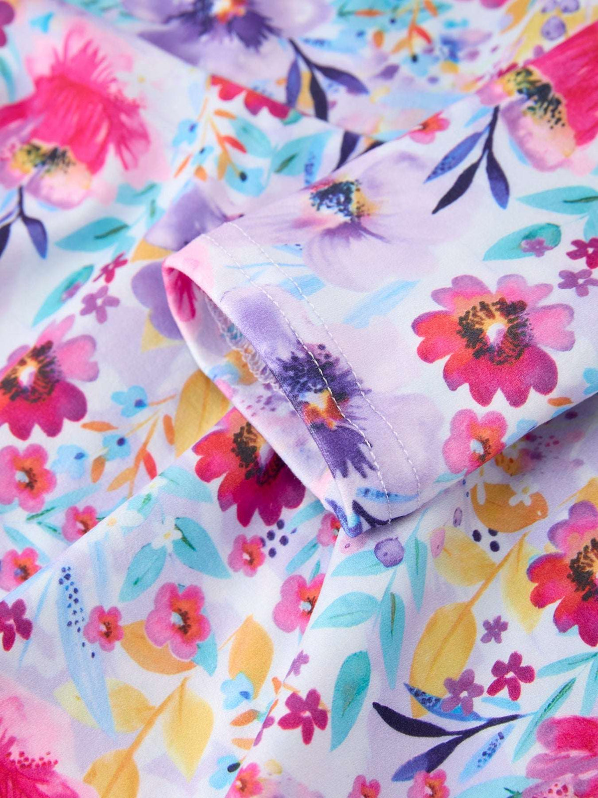 Fall Watercolor Floral Print Girls Ruffle Hem Twirl Dress - Rylee Faith Designs - Flyclothing LLC