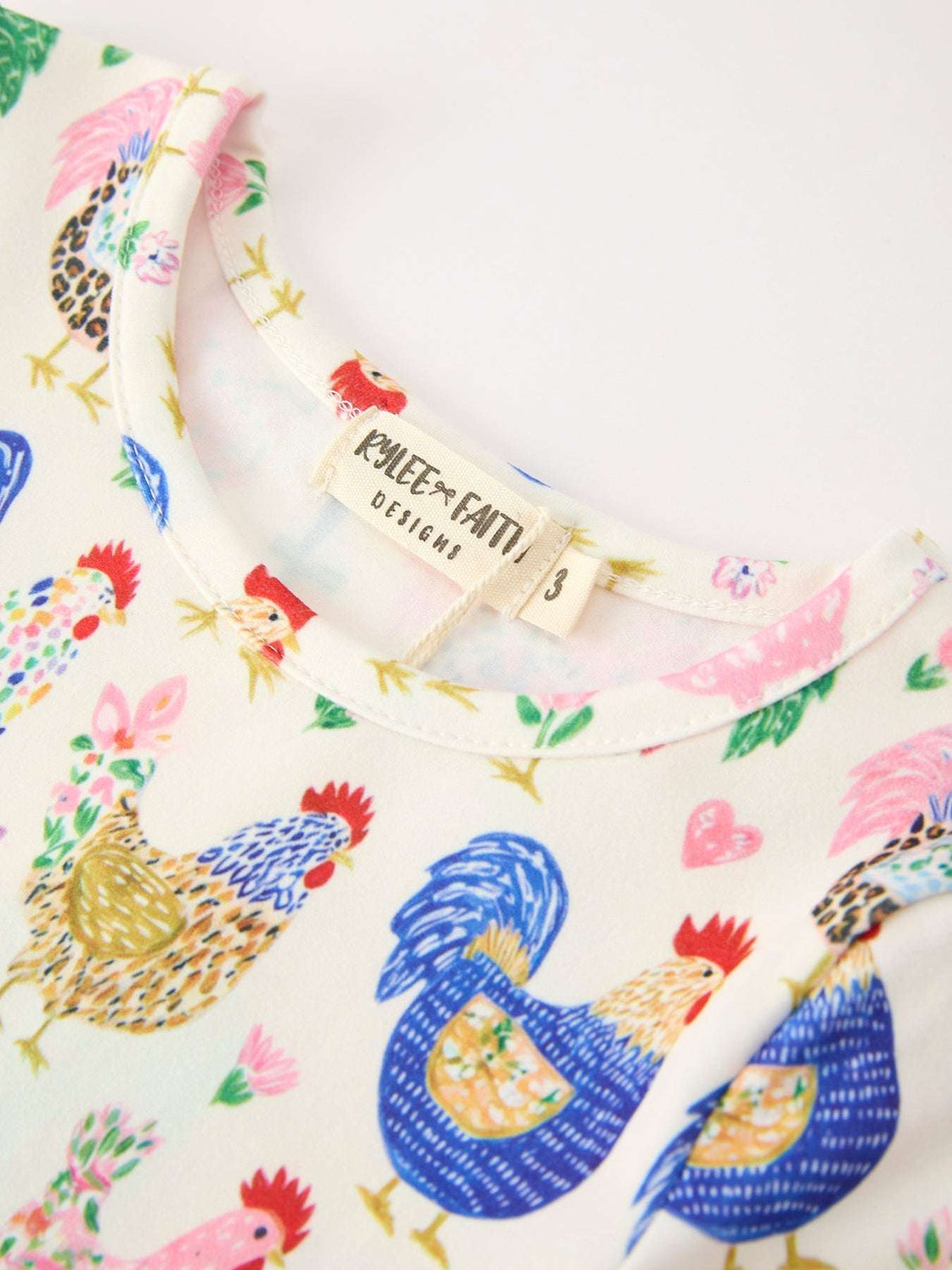 Fall Farm Chicken Print Girls Ruffle Hem Twirl Dress - Rylee Faith Designs - Flyclothing LLC