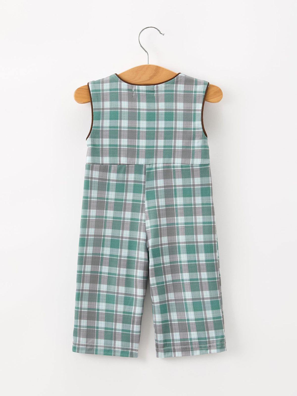Plaid Moose Smocked Baby Boy JonJon - Rylee Faith Designs - Flyclothing LLC
