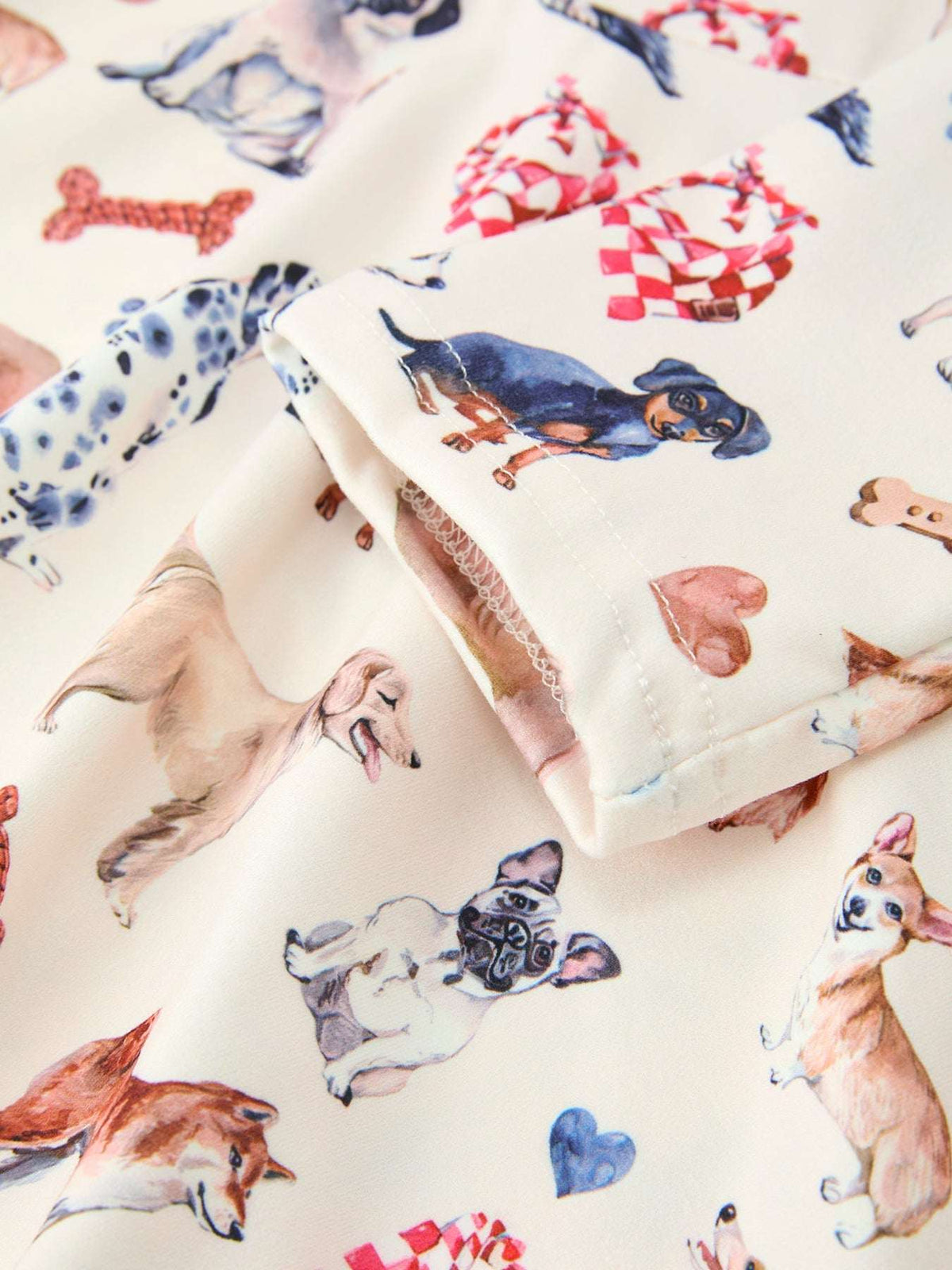 Fall Dog Print Girls Long Sleeve Twirl Dress
