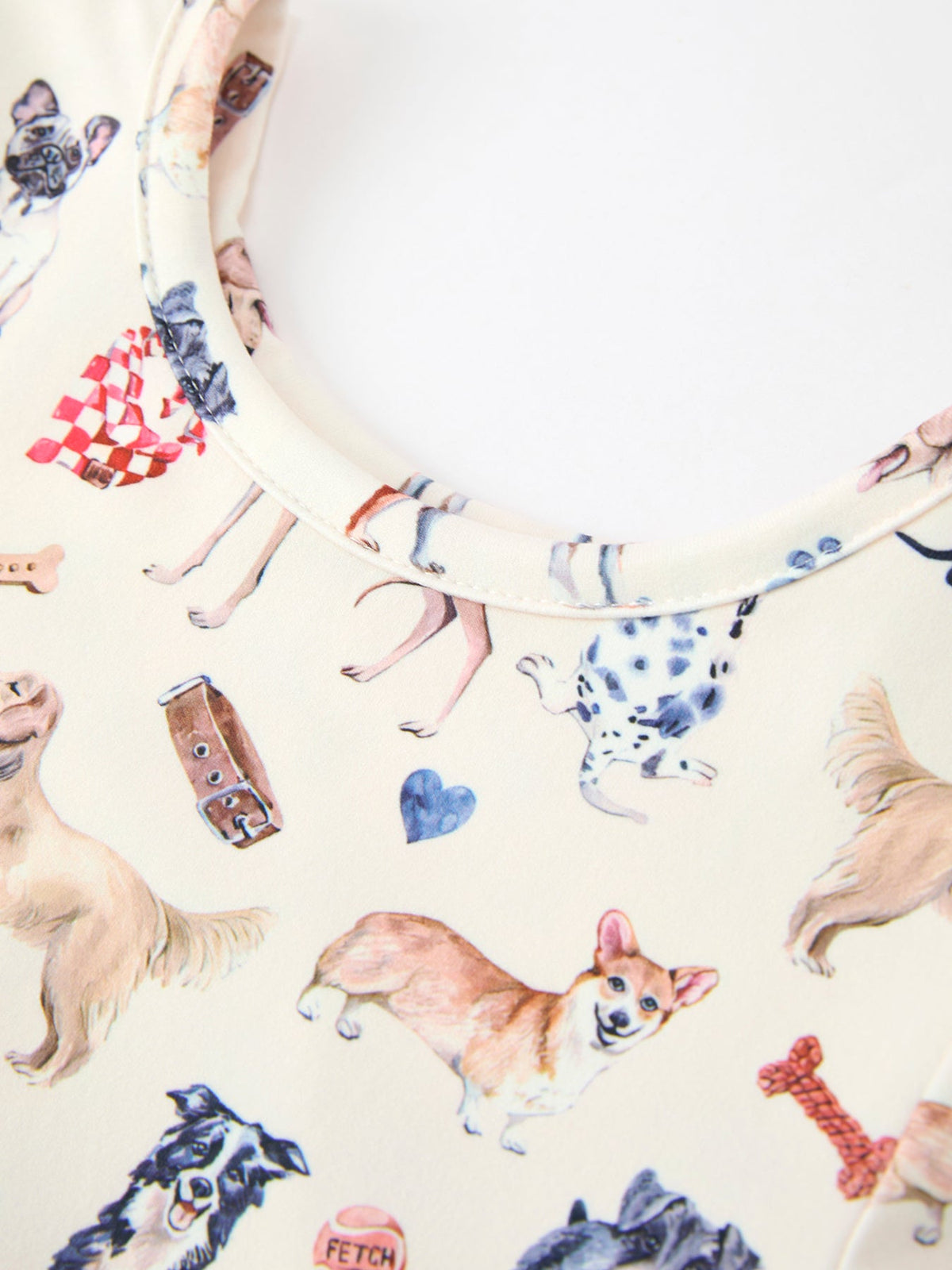 Fall Dog Print Girls Long Sleeve Twirl Dress - Rylee Faith Designs - Flyclothing LLC