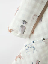 Fall Plaid Dog Print Girls Long Sleeve Twirl Dress - Rylee Faith Designs - Flyclothing LLC