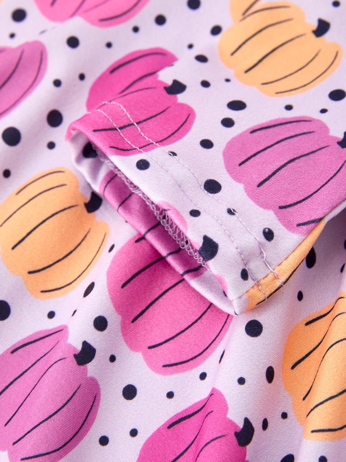 Halloween Pumpkin Print Girls Long Sleeve Twirl Dress - Rylee Faith Designs - Flyclothing LLC