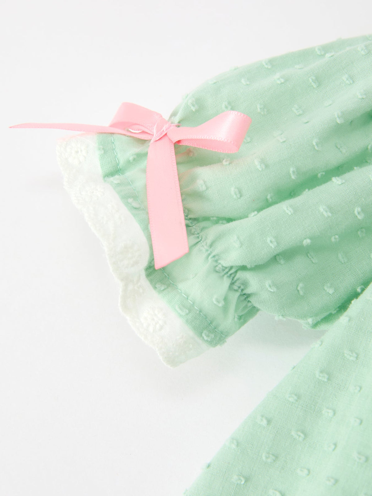 Christmas Mint Green Smocked Santa Baby Girl Bloomer Set - Rylee Faith Designs - Flyclothing LLC