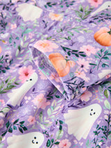 Halloween Ghost Pumpkin Girls Long Sleeve Twirl Dress - Rylee Faith Designs - Flyclothing LLC
